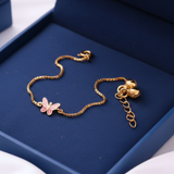 Butterfly 92.5 silver anklet for baby girl