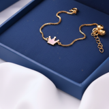 Crown 92.5 silver anklet for baby girl