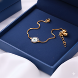 Evil eye 92.5 silver anklet for baby girl