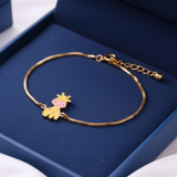 Giraffe 92.5 silver anklet for baby girl