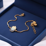 Hamsa 92.5 silver anklet for baby girl