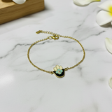 hamsa enamel 92.5 silver Flexible Chain Bracelet