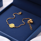 Smiley 92.5 silver anklet for baby girl
