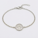 Cz ganesha 92.5 silver bracelet
