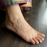 Evil eye 92.5 silver anklet