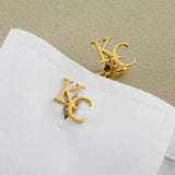 Personalized double Initial cufflinks for men