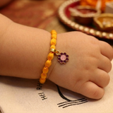 Enamelled Flower 92.5 Silver versatile pendant rakhi