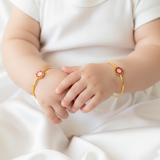 Flower Silver adjustable kids bangle