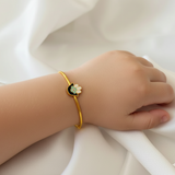 Hamsa Silver adjustable kids bangle