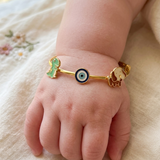 Dinosour-Evileye-Dog-92.5 Silver adjustable kids bangle