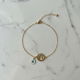 Ik onkar with evil eye 92.5 silver bracelet