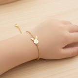Bunny enamel Flexible Chain Bracelet