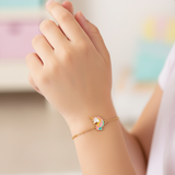 Unicorn enamel Flexible Chain Bracelet