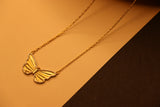 CZ big butterfly necklace