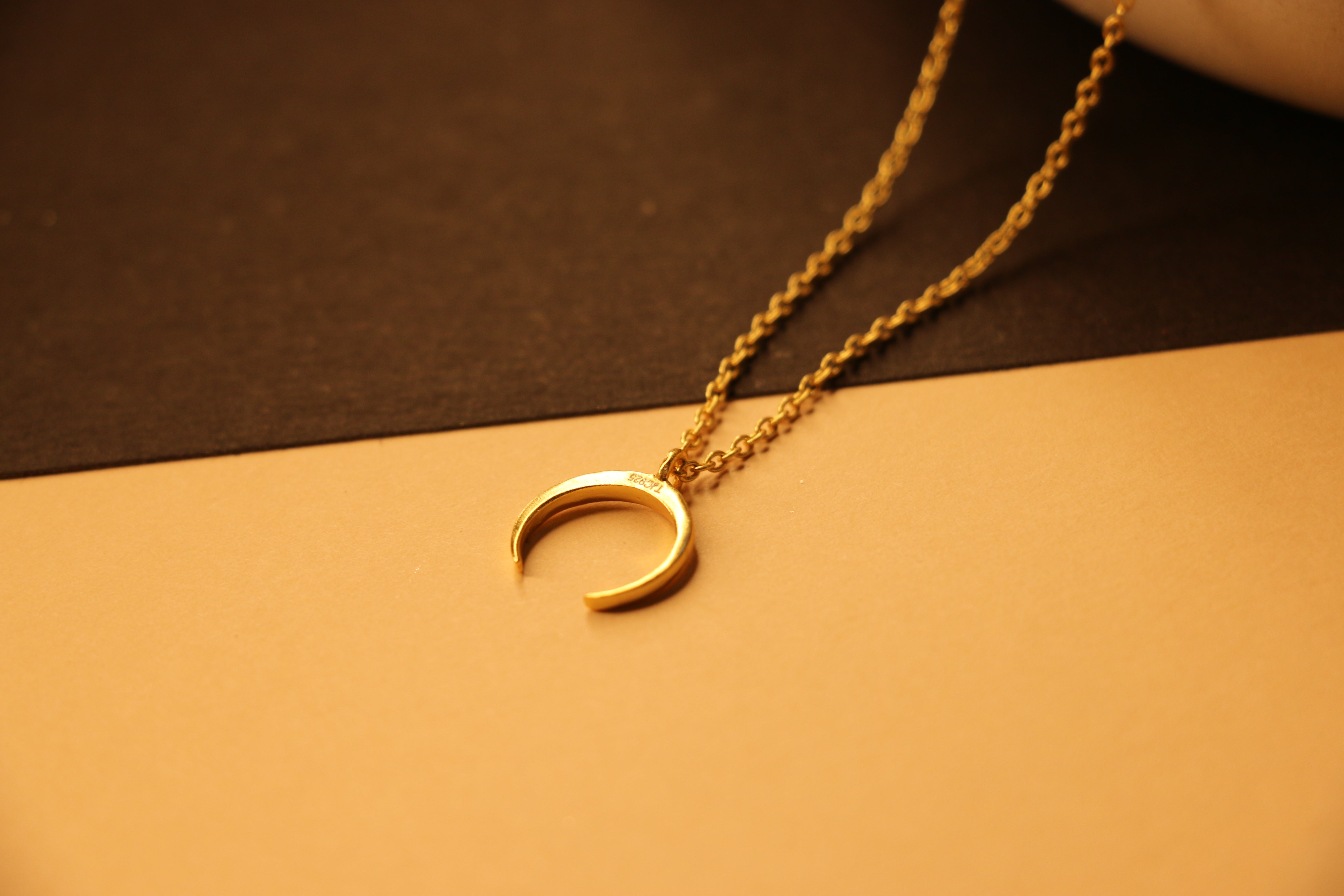 Moon shaped necklace