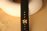 Butterfly full cz watch button