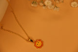 Sun charm necklace