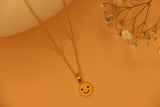 Smiley charm necklace
