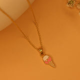 Softy enamel 92.5 silver necklace set