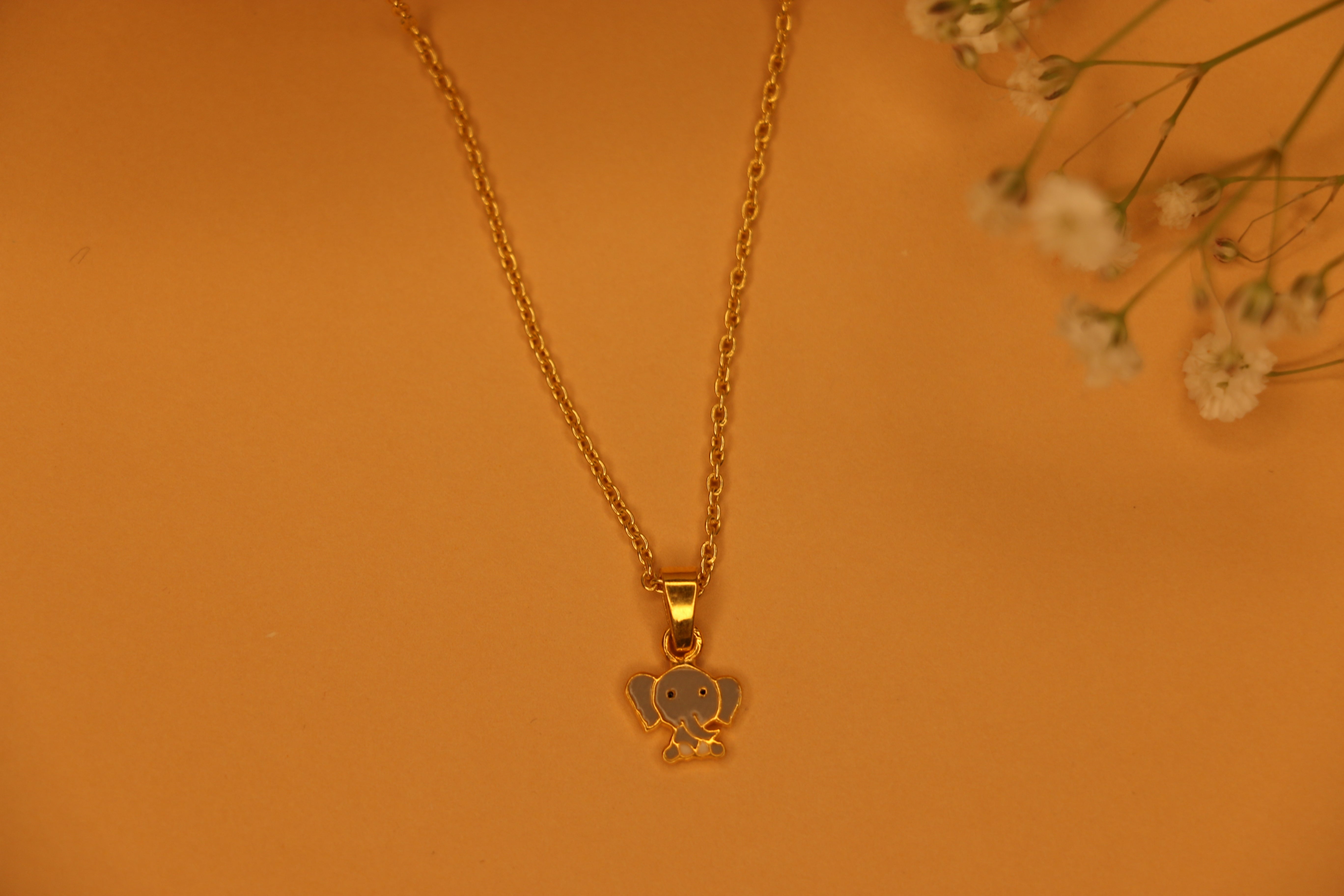 Elephant charm necklace