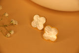 MOP clover ear studs