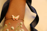 Butterfly enamel slider Bracelet