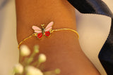 Butterfly enamel slider Bracelet