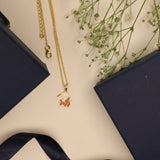 Dog enamel 92.5 silver necklace set