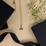 Car enamel 92.5 silver necklace set