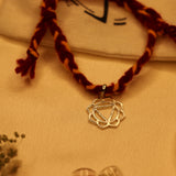 Solar plexus chakra 92.5 silver rakhi-pendant (Manipura)
