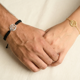Ik onkar 92.5 silver couple bracelet