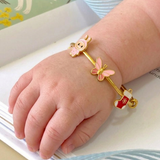 Labubu-Pink-Butterfly-Socks-92.5 Silver adjustable kids bangle