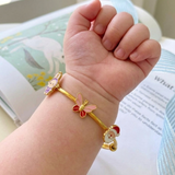 Labubu-Purple-Butterfly-Santa-92.5 Silver adjustable kids bangle