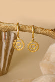 Throat Chakra Cz hoops