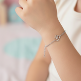 Om enamel 92.5 silver Flexible Chain Bracelet