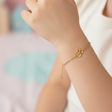 Om enamel 92.5 silver Flexible Chain Bracelet