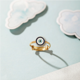 Evil eye kids adjustable ring