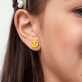 Smiley enamel 92.5 silver necklace set