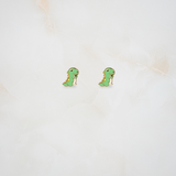 Dinosaur enamel 92.5 silver necklace set