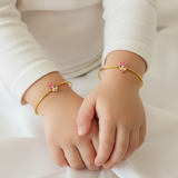 Blossoms Silver adjustable kids bangle