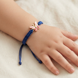 Butterfly 92.5 Silver rakhi in blue thread