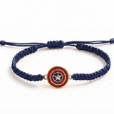 Captain America 92.5 Silver rakhi in blue thread