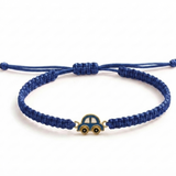 Car 92.5 Silver rakhi in blue thread