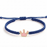 Crown 92.5 Silver rakhi in blue thread