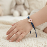 Donut 92.5 Silver rakhi in blue thread