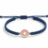 Donut 92.5 Silver rakhi in blue thread