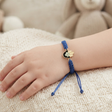 Hamsa 92.5 Silver rakhi in blue thread