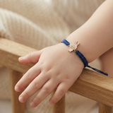 Labubu pink 92.5 Silver rakhi in blue thread
