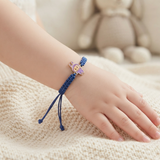 Labubu purple 92.5 Silver rakhi in blue thread