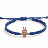 Labubu purple 92.5 Silver rakhi in blue thread